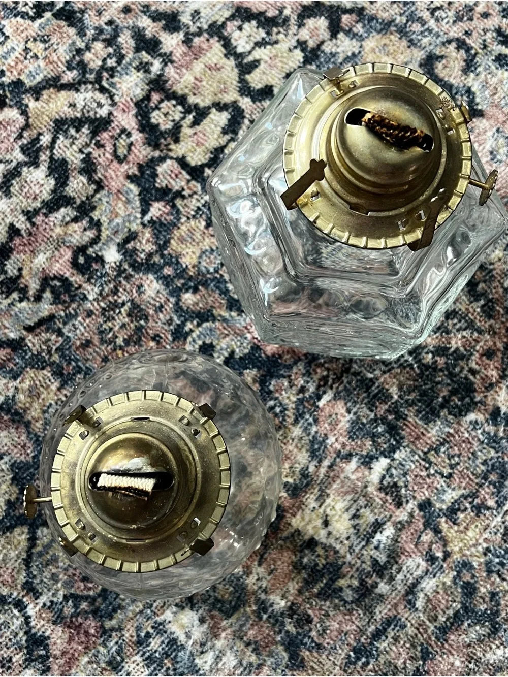 Vintage Lamplight Farms Glass Lanterns